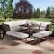 Baxton Studio Lillian Grey Upholstered and Brown Finished 5-Piece Rattan Patio Set 165-10770 - alternate 6